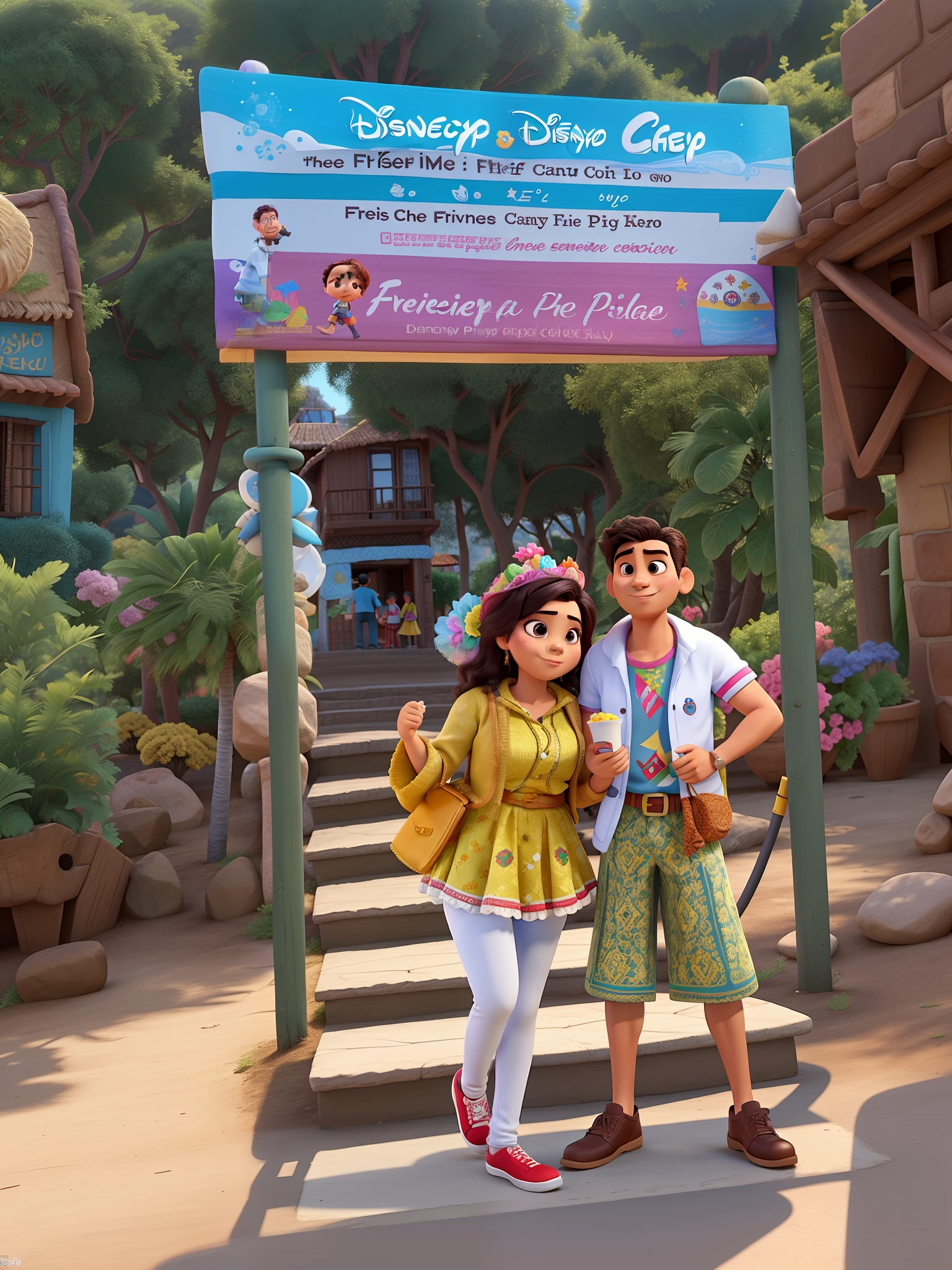Casal nu com chapeu mexicano na.frente Disney pixar | |
