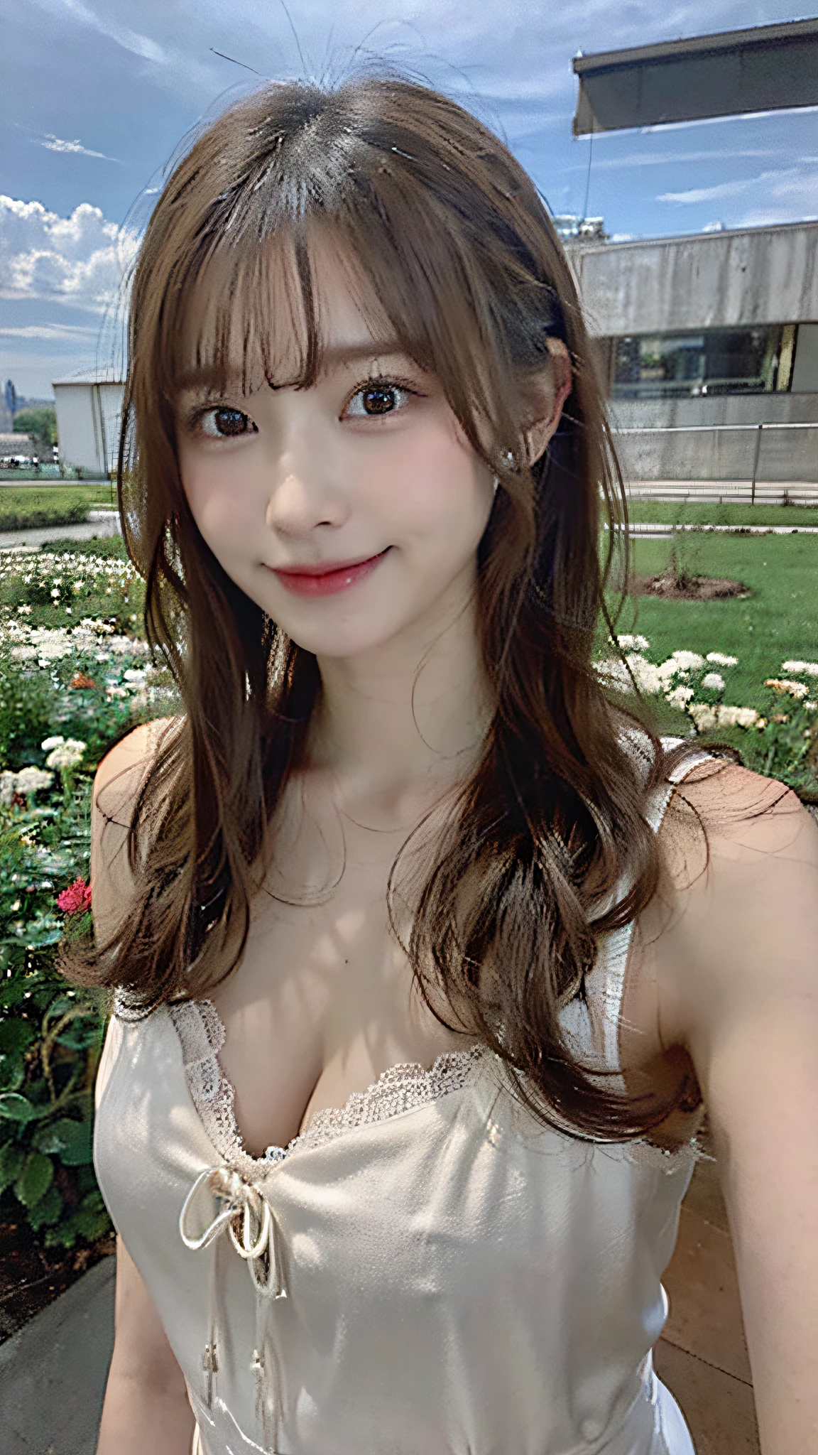 ((Exposing breasts 1.6))),(((Exposing breasts 1.6))),(((Exposing breasts 1.6))),masterpiece, Highest quality, 8k, Absurd, Beautiful medium long bob hair,Woman in her late 20s, That shy expression is cute, (Sensual Style),((Seven episodes were filmed................1.4)), (Nude 1.5), No makeup, The near road and the far road, Written boundary depth, Surreal, High resolution, photograph, Sharp focus, Face lamp, Dynamic Lighting, highest detailed, ,Extreme detaileds、Super detaileded、detailed、Real Skin、elegant features、Positive and optimistic、(The background is a colorful flower field)