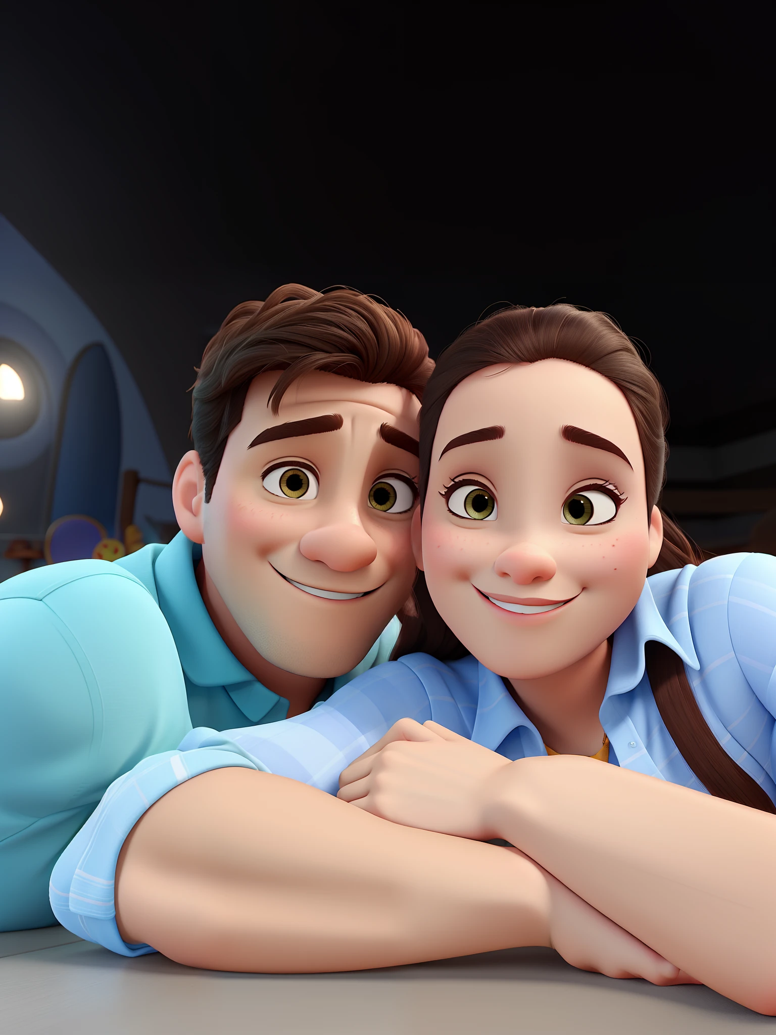 Casal estilo Disney pixar, alta qualidade, melhor qualidade