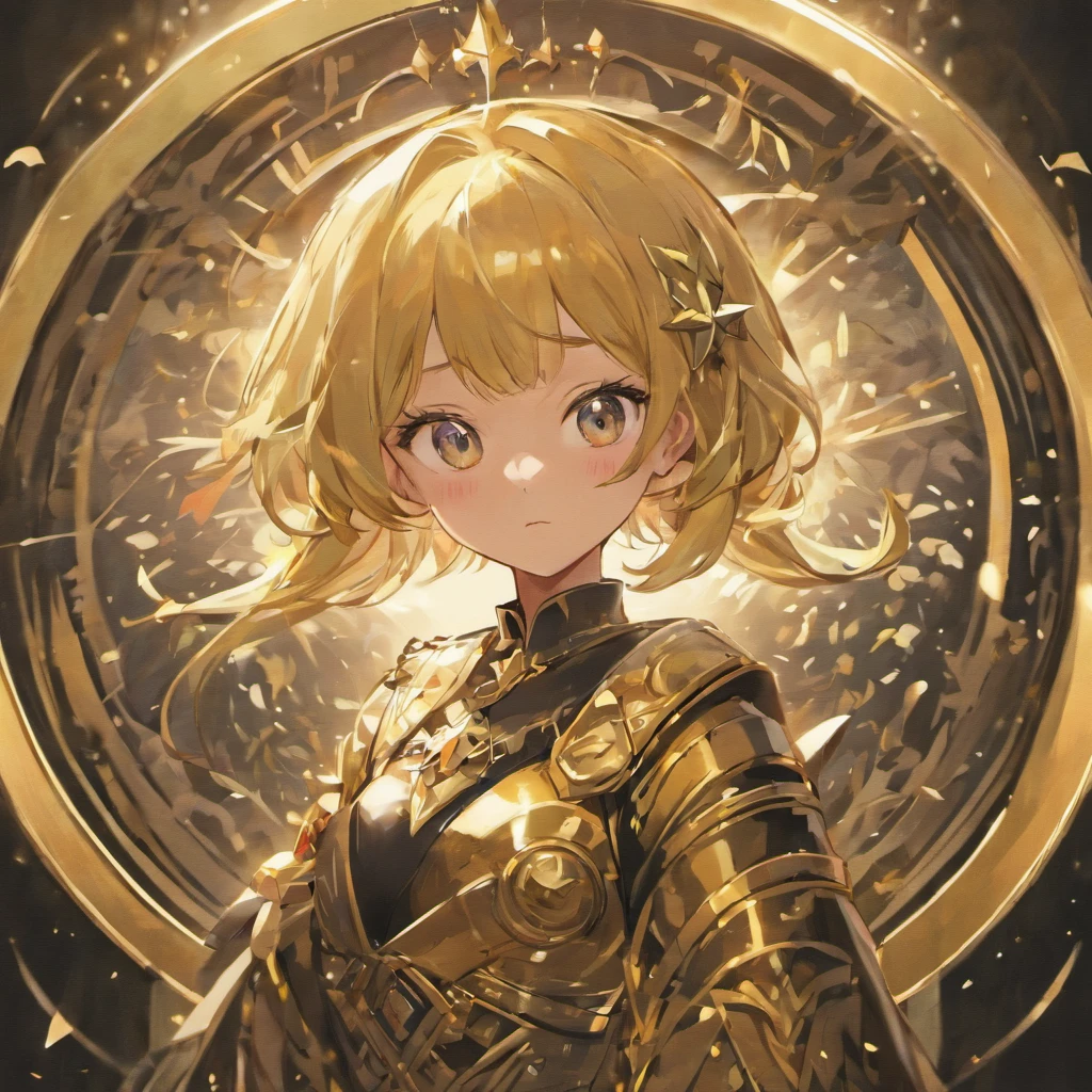 a round round glossy black metallic circle with the large, uppercase letters S H T V in gold engraved in the center of the shield and flanked by a gold laurel palm and a gold star at the base of the shield between the two gold palms