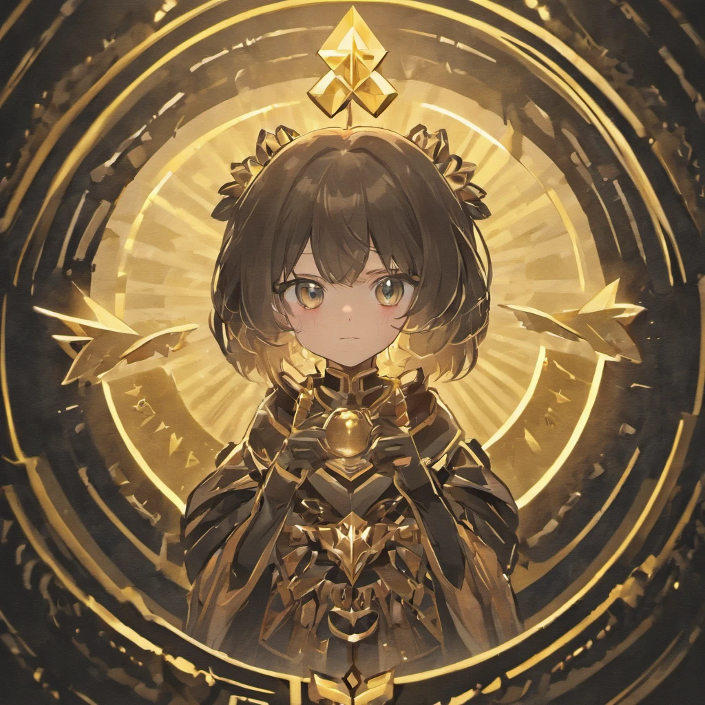 a round round glossy black metallic circle with the large, uppercase letters S H T V in gold engraved in the center of the shield and flanked by a gold laurel palm and a gold star at the base of the shield between the two gold palms