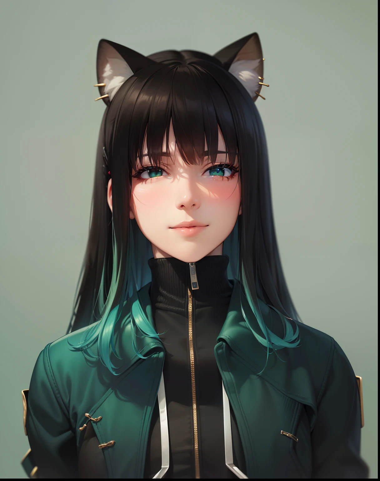 ((masterpiece, best quality, highres, UHD, perfect pixel, depth of field, 4k, RTX, HDR))), 1girl, single, solo, beautiful anime girl, beautiful artstyle, anime character, ((long hair, bangs, dark brown hair, curly hair:0.4, simple hair pin)), ((green eyes:1.4, rounded eyes, beautiful eyelashes, realistic eyes)), ((detailed face, blushing:1.2)), ((smooth texture:0.75, realistic texture:0.65, photorealistic:1.1, anime CG style)), medium breasts, ((dynamic angle, pov, close up)), perfect body, ((red bowtie, school uniform, black jacket, open jacket, brown cardigan, white shirt, black skirt, plaid skirt)), smile, amusement park, hands behind back, leaning forward, cherry blossoms