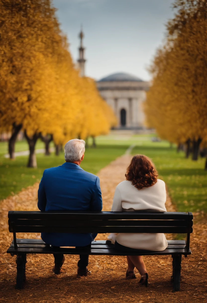 there is a man and a woman sitting on a bench in the park, Foto realista, imagem do avatar, instagram, fotografiagrafia, imagem de perfil, no instagram, muito definido, fotografia, lindo, vinda, holiday photography, por Altichiero, em tempo ensolarado, beutifull, fotografia de perfil, Torne-se profissional, Jorge Lacera, Bautiful