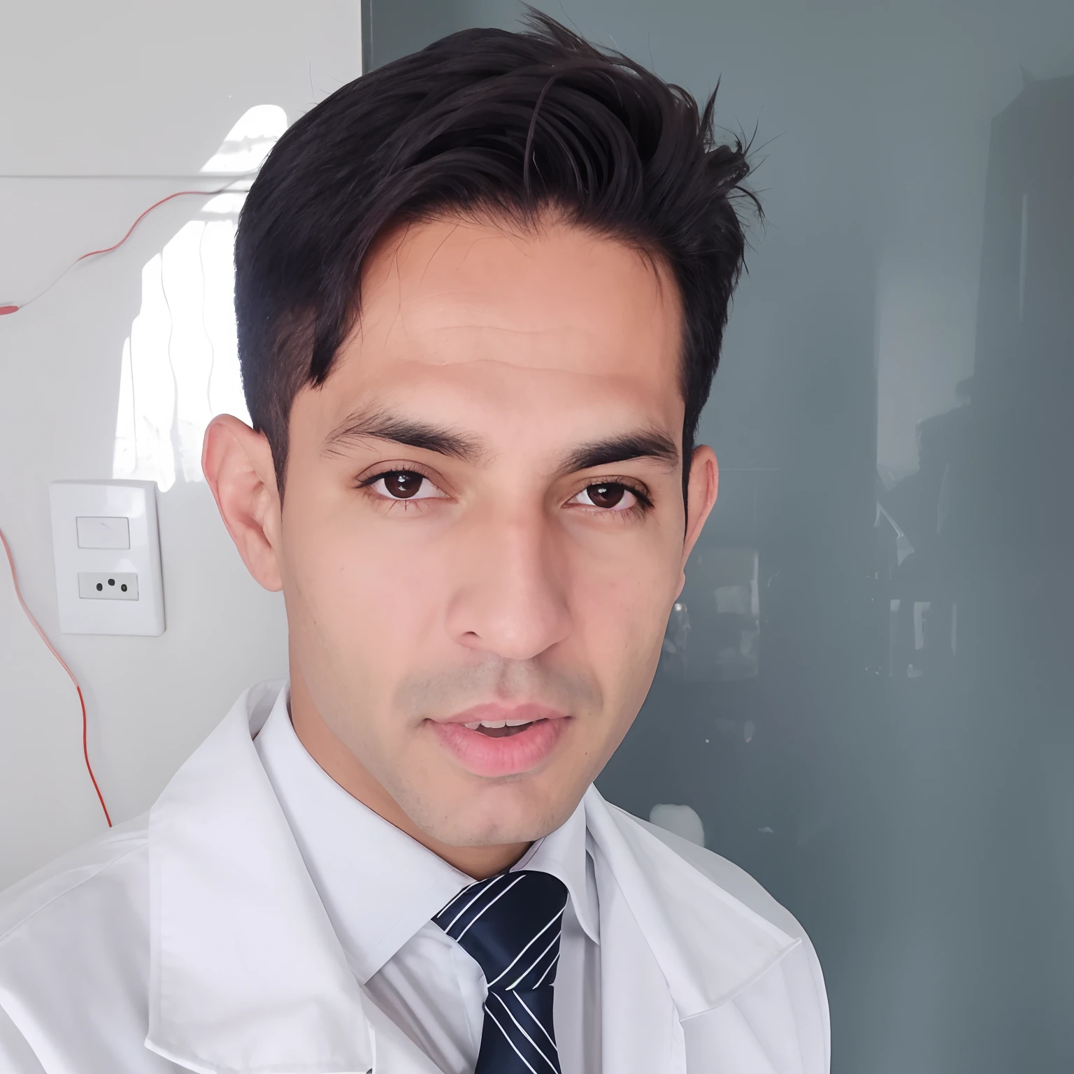 Homem de jaleco branco e gravata posando para uma foto, medic, Jose Miguel Romano Francisca, david rios ferreira, Cristiano Orrillo, ástor alexander, icaro carvalho, victor maristane, andres rios, Simon Hollosy, Mohamed Chahin, Henry Alvim Correa, medic