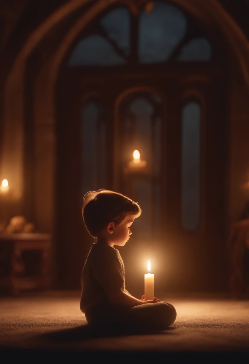 A Praying to Daddy in Heaven Disney Pixar Style 8k