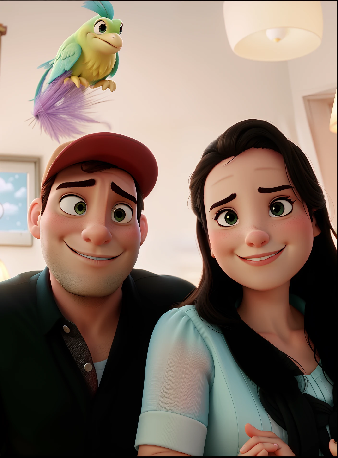 romantic couple, igual aos filmes Disney Pixar