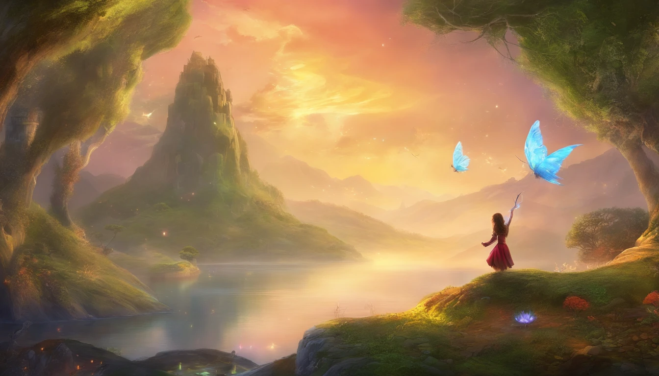 a boy with a beautiful girl, Blends seamlessly with nature, surrealism, Highly detailed, Photorealistic:1.37, 3D Rendering, Cinematic lighting, Divine light, Very high definition, Craftsmanship:1.2, Textured skin, Best quality, high resolution