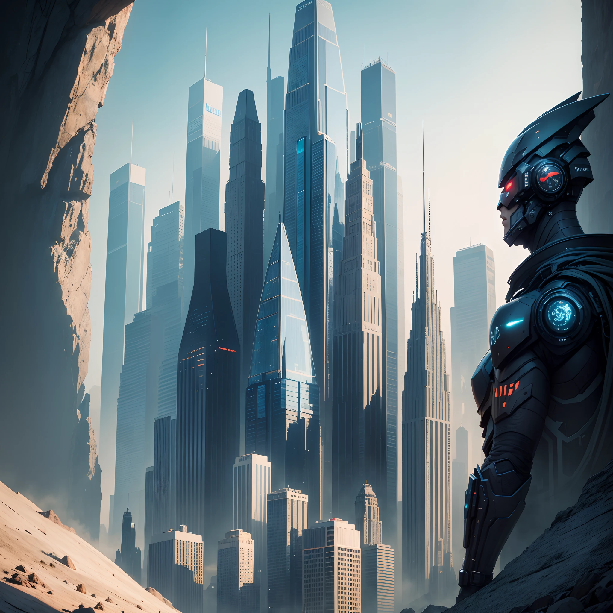Huge mountain,Skyscrapers,masterpiece,cyberpunked,50 times the height of the building,超A high resolution,planet earth,Best Quality,The skyline of the future,epcot,A building far beyond the imagination of mankind,SFart by,Megacities,