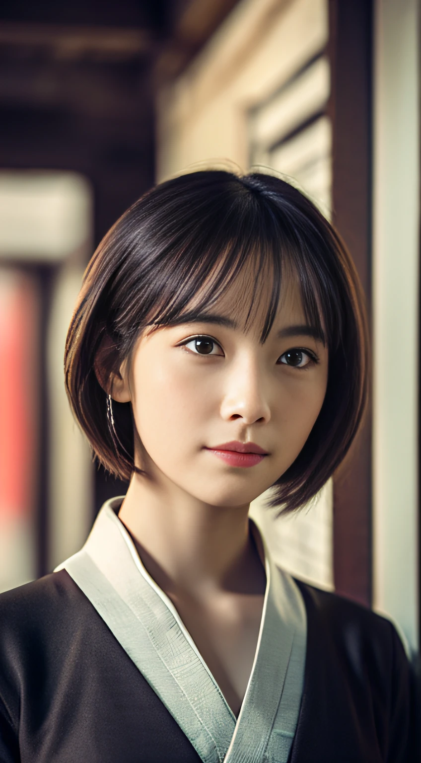 1girl in, (deep neckline:1.2), (Raw photo, Best Quality), (Realistic, Photorealsitic:1.4), masutepiece, Extremely delicate and beautiful, Extremely detailed, 2k wallpaper, amazing, finely detail, the Extremely Detailed CG Unity 8K Wallpapers, Ultra-detailed, hight resolution, Soft light, Beautiful detailed girl, extremely detailed eye and face, beautiful detailed nose, Beautiful detailed eyes, Short hair, Cinematic lighting, Winter scene, Perfect Anatomy, Slender body,
INFO　camisole