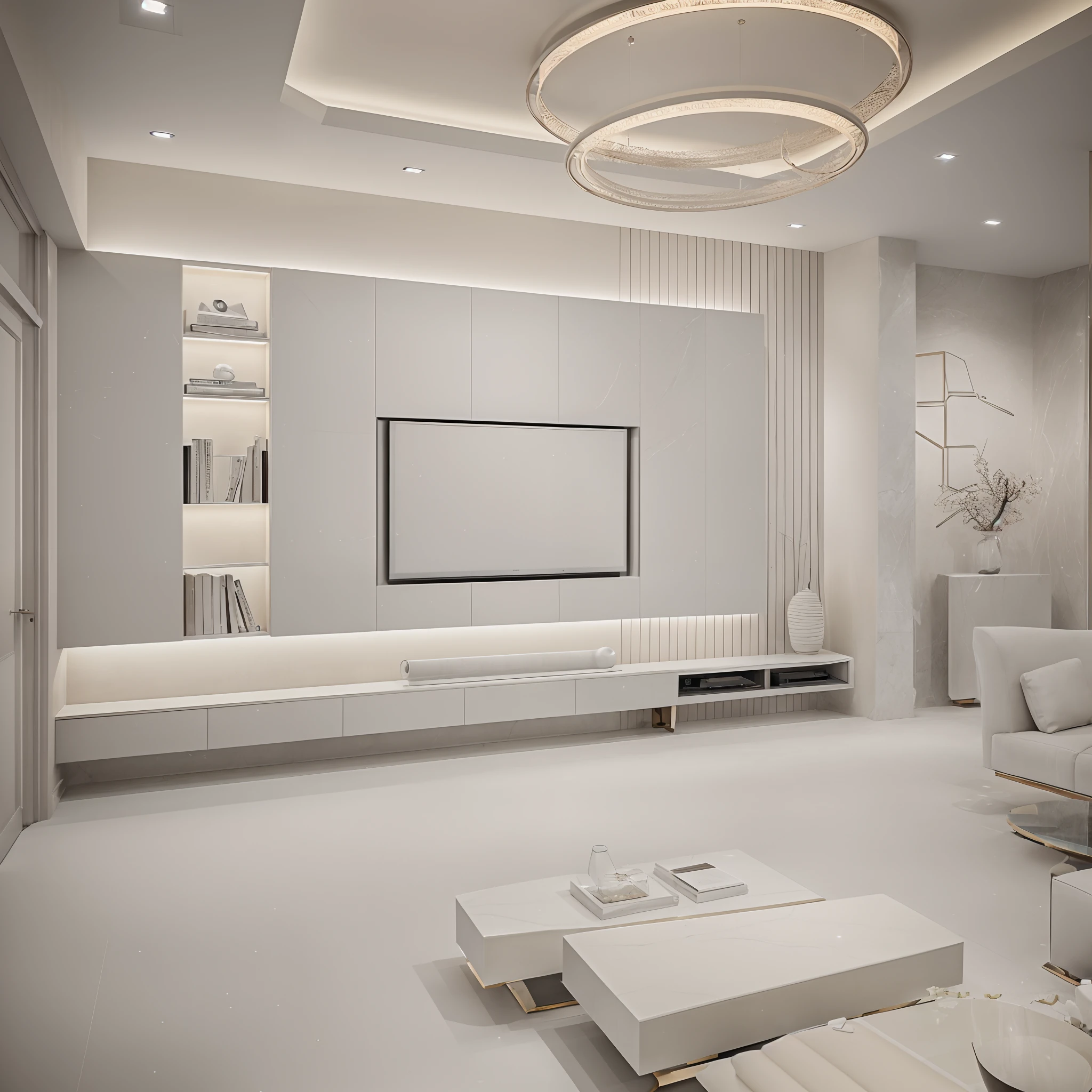 (best quality,32k,8k,highres,masterpiece:1.2),ultra-detailed (surreal,abstract) modern (luxurious,elegant) living room,(modern style) interior,walnut-made furniture,CG unity (realistic,photorealistic,photo-realistic:1.37) (32k,8k) wallpaper,(vibrant,rich) color palette,stunning textures,impressive (artful,aesthetic) lighting,spacious layout,contemporary (artwork,piece),sleek lines,refined decor,unconventional (design,composition),serene ambiance,awe-inspiring visuals,meticulous attention (to detail),seemingly infinite depth,luxurious (leather,velvet) upholstery,exquisite (art,sculpture),glass accents,striking (contrast,balance),expansive (windows,views),state-of-the-art technology,(high-end,modern) audiovisual system,comfortable seating arrangements,stylish (coffee tables,console tables),renowned designer touch,awe-inspiring perspective,modern (fireplace,chandelier),minimalist elegance,harmonious (color scheme,decor),timeless (style,beauty),relaxing atmosphere.