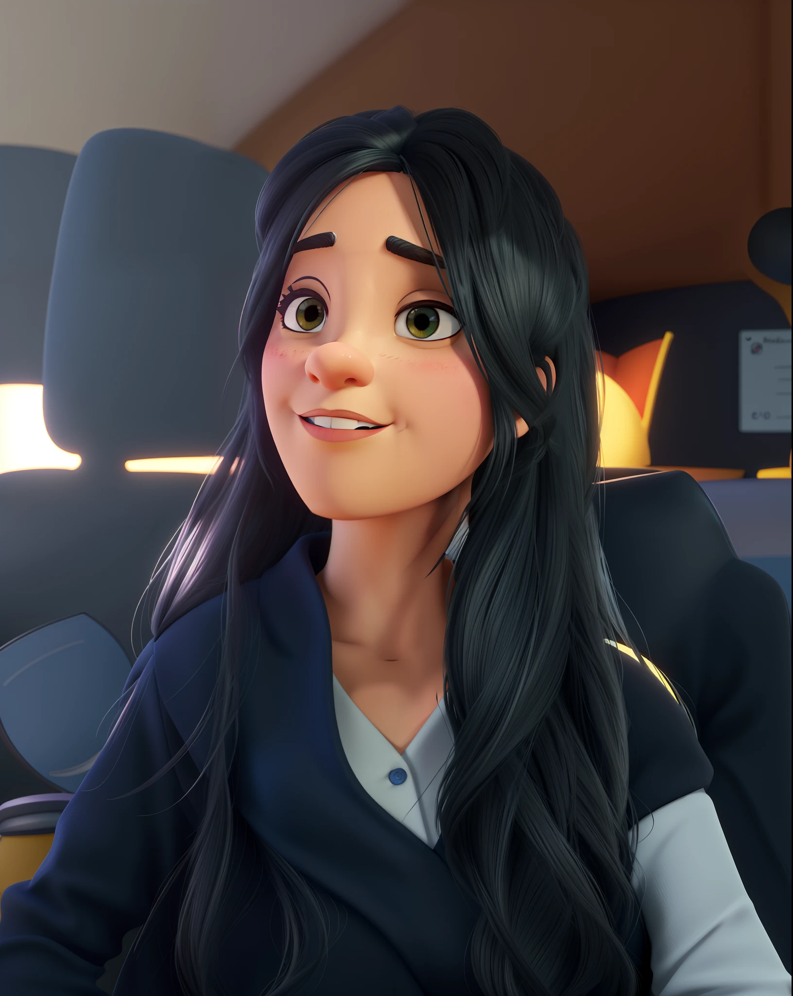 Crie uma personagem feminina baseado na imagem, Caractere estilizado, animation style rendering, 3D estilizado, Arnold Maya render, 3 d render stylized, toon render keyshot, Personagem 3D, Personagem 3D, 3d rendering stylized, 3 d character render, personagem de desenho animado, Personagem de close up, Pose de personagem, (Estilo Pixar) (master part:1.2) (Bokeh) (melhor qualidade) (pele detalhada) (textura detalhada) (8k) (argila) (Cinematic lighting) (foco nítido)