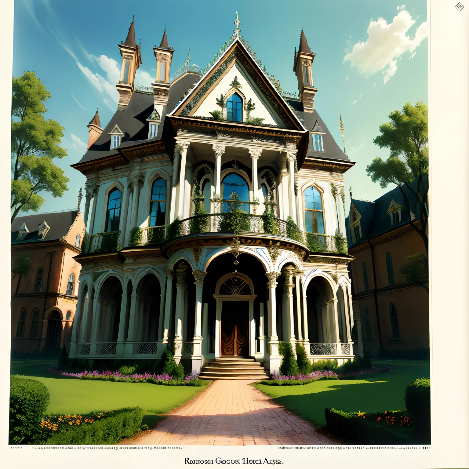 Gothic botanical rococo house
