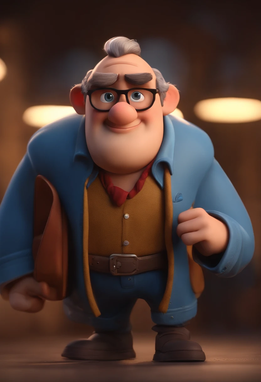personagem dos desenhos animados de um homem e uma camisa azul, animation character, Caractere estilizado, animation style rendering, 3D estilizado,  render, 3 d render stylized, toon render keyshot, Personagem 3D, Personagem 3D, 3d rendering stylized, 3 d character render, personagem de desenho animado, Personagem de close up, Pose de personagem,  (Estilo Pixar) (master part:1.2) (Bokeh) (best quality) (pele detalhada) (textura detalhada) (8k) (argila) (Cinematic lighting) (foco nítido