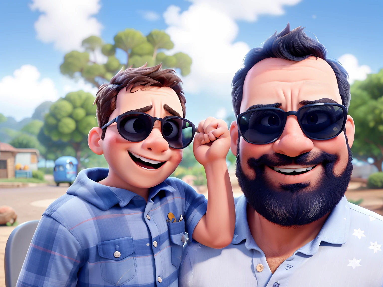 Pixar Disney capa de um filme de um pai com seu filho de 2 anos.