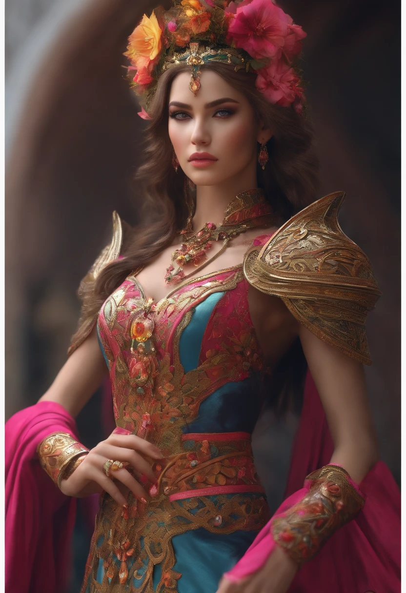 AI Girl Warrior Slim Dress