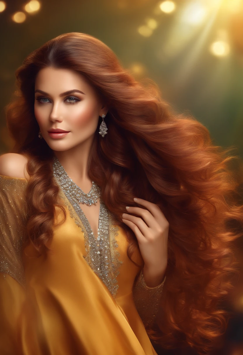 (best quality,ultra-detailed),(realistic,photorealistic:1.37),well-groomed,shiny and silky hair,modern and elegant clothing,on a colorful and vibrant background,soft and diffused lighting,with easily visible details,expressing happiness and joy.