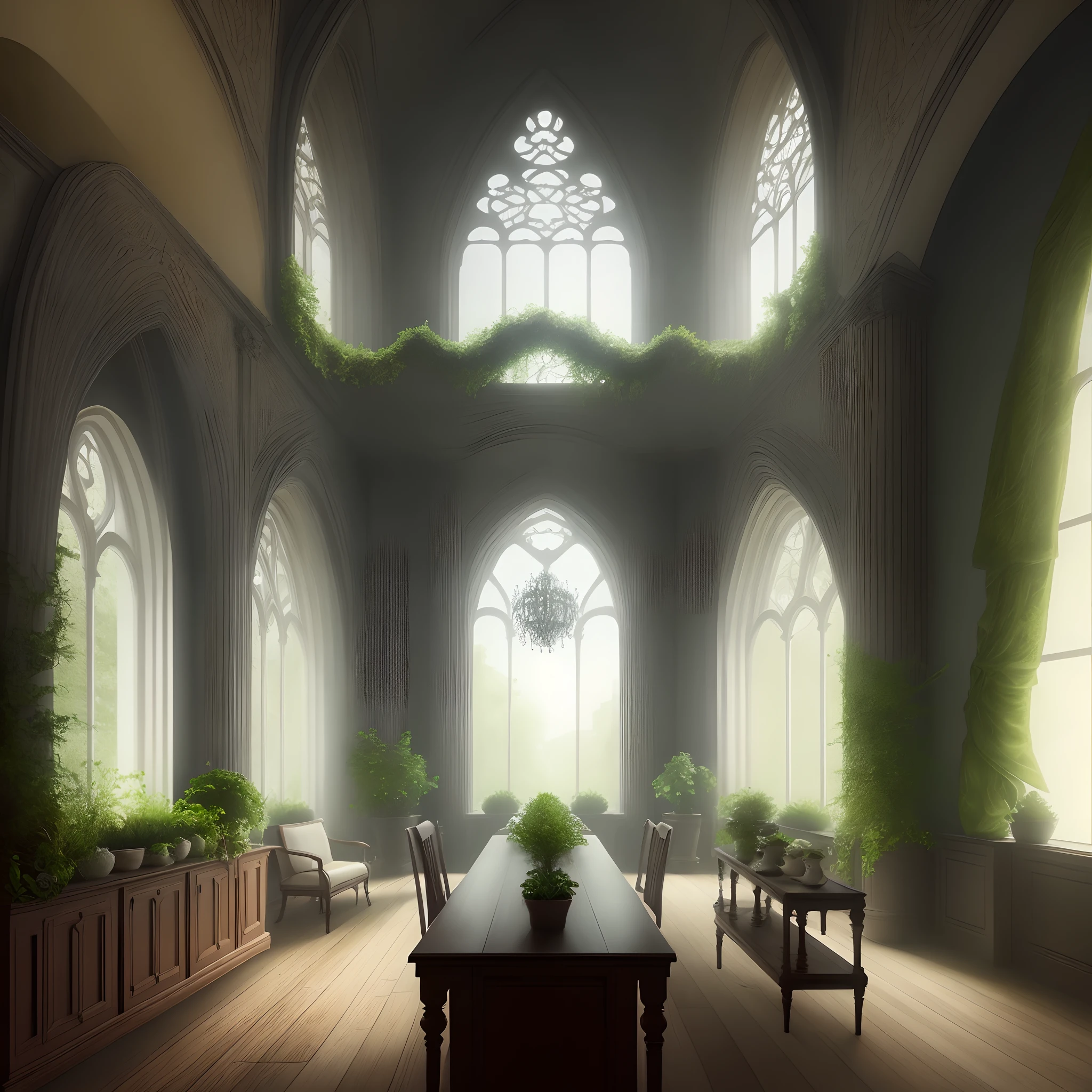 Gothic botanical interior design