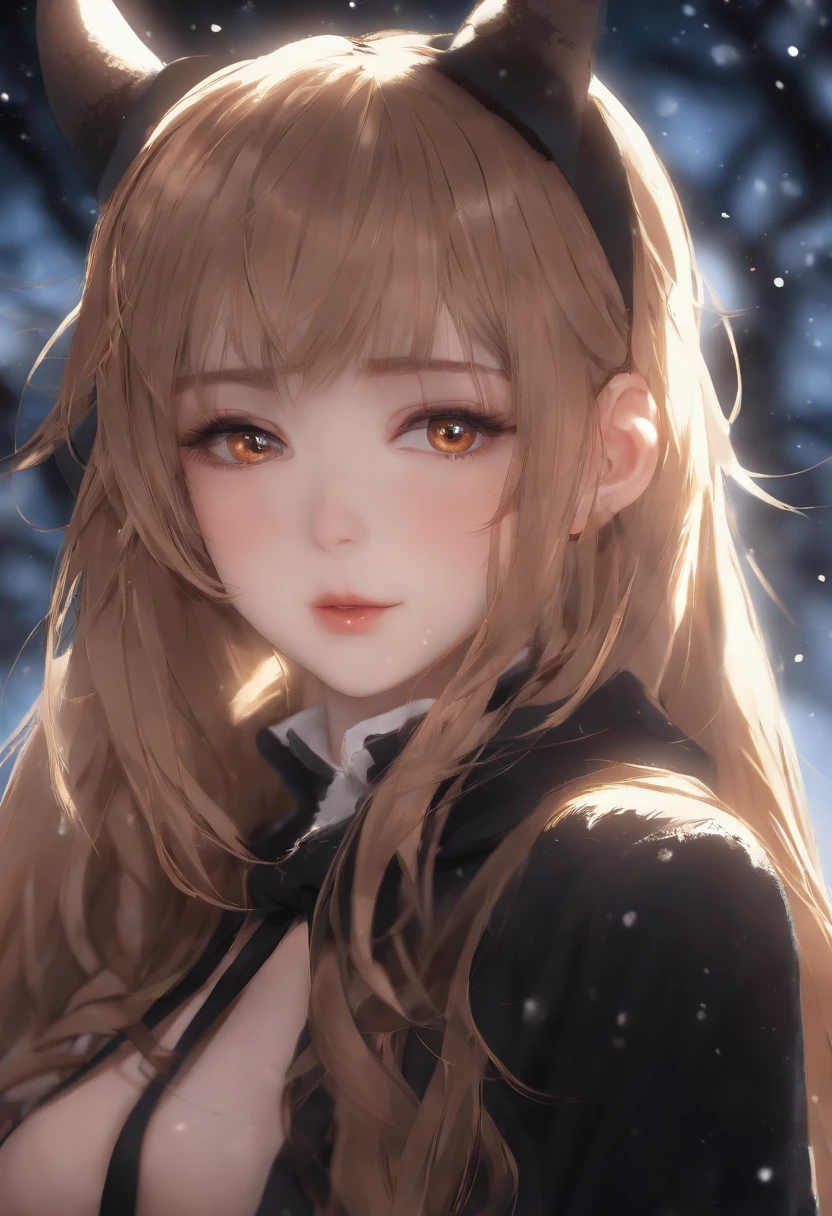 Starry eyes, it looks even more beautiful than immortal, Ahoge, hair, star-shaped pupils, amber eyes, colored contact lenses, blush, high detail, anime, romanticism, modern, gothic art, anime style, film lighting, ray tracing, motion rye, close-up, sony fe gm, uhd, high detail, top quality, 8k, big breasts, light brown hair, hat, twin tails, clean fingers, well-formed fingers, long jacket, ribbon, mystery, knitted hat, snow, anger, impatience, naked, porn, young, sex, steamy, orgasm, cum