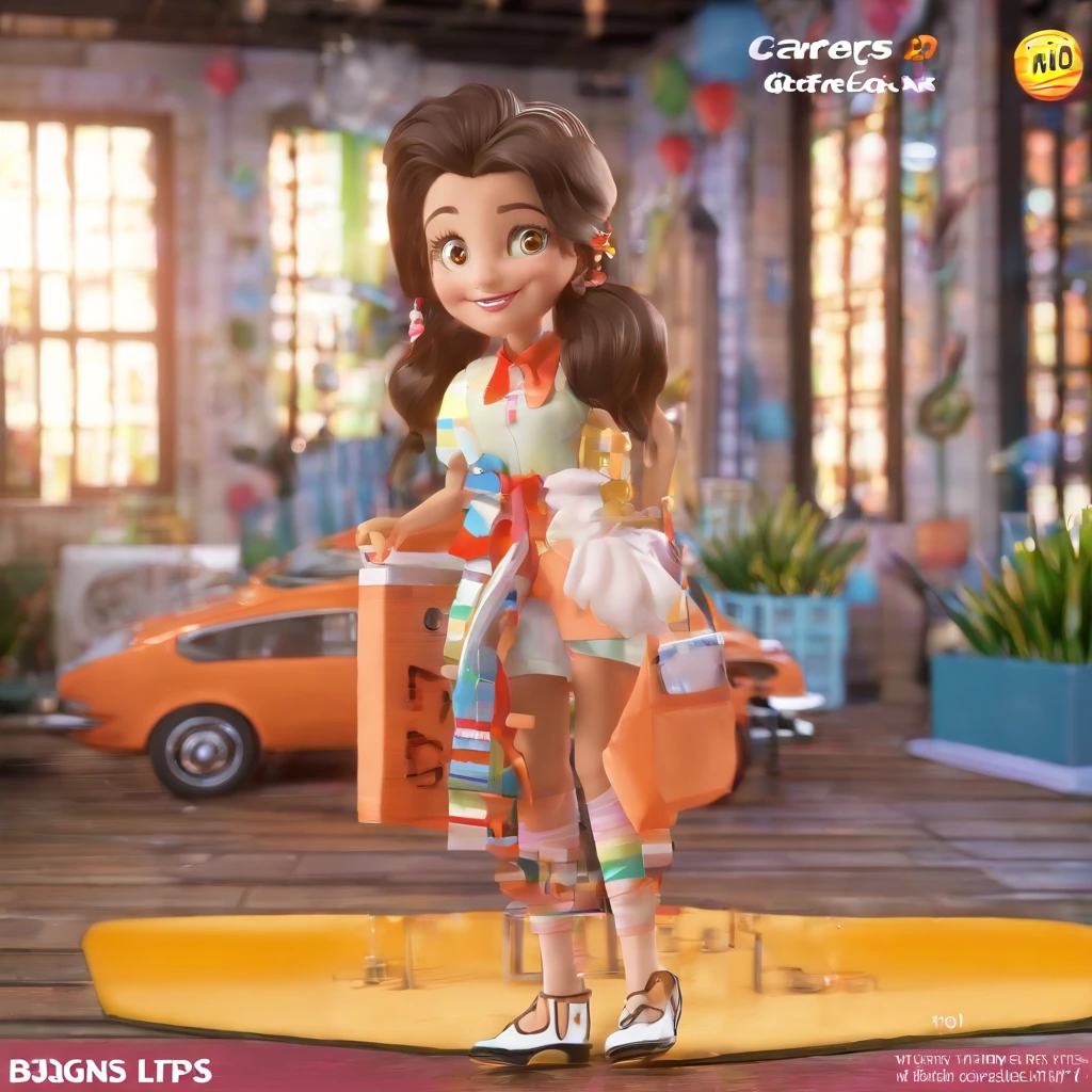 super bonito IP menina por pop mart, olhos brilhantes, querubim,Vestidinho branco, argila, Modelos, um brinquedo de caixa cega, Brilhante e delicado,fundo limpo, Bom brilho, 3D rendering of,best quality