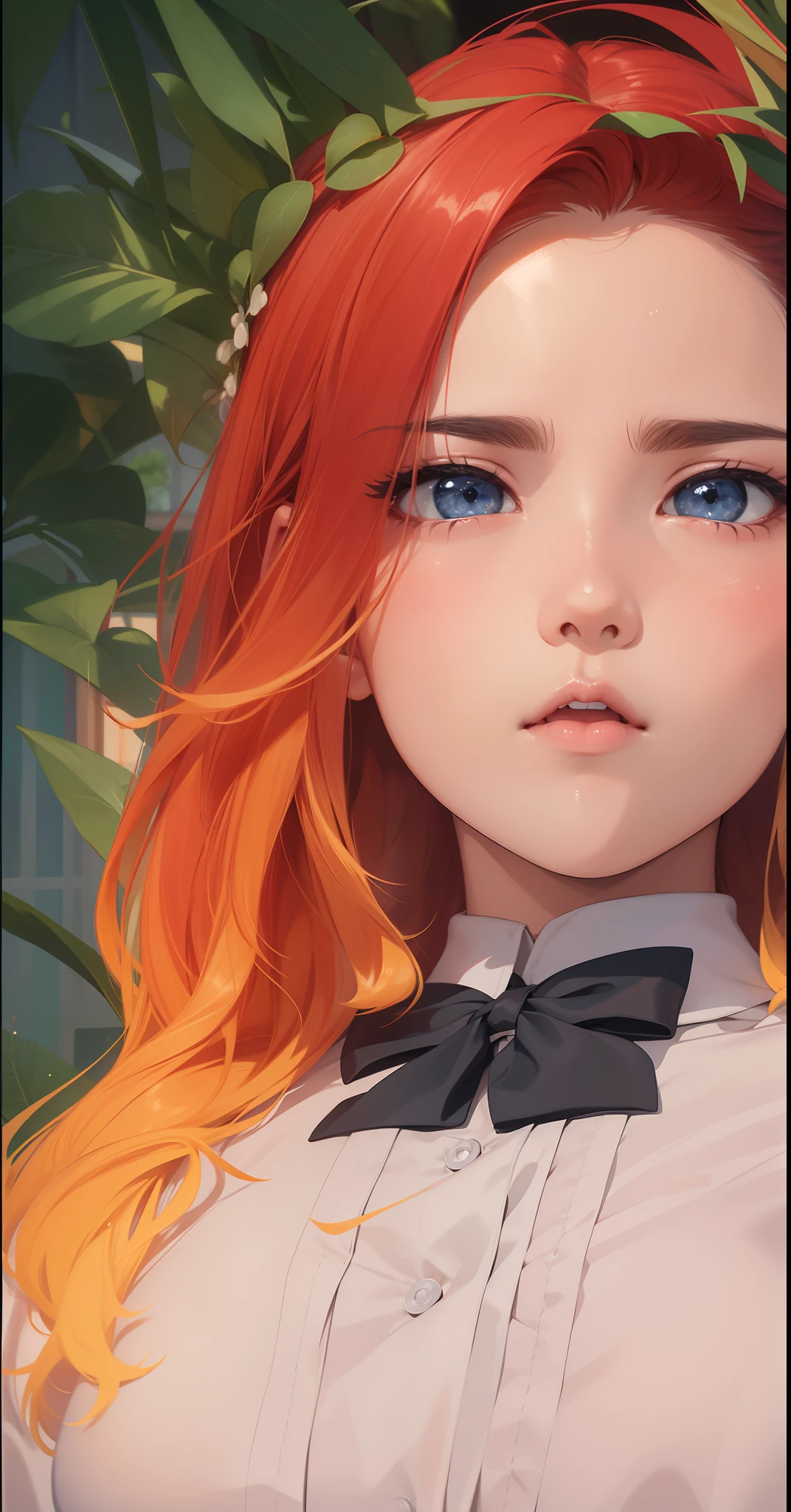 Orange hair Beautie cute little cat ear Princess
princess Mysterious face