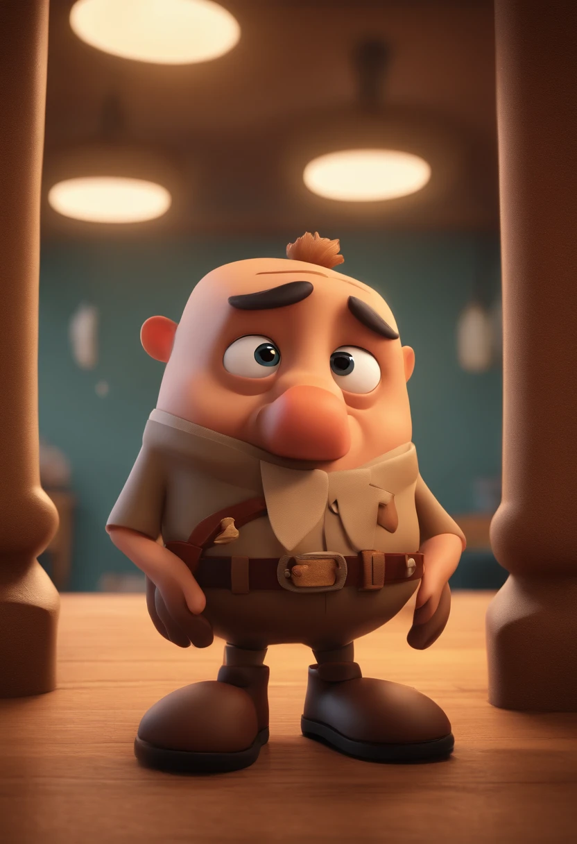 Personagem de desenho animado de um homem que faz entrega para os correios,  animation character, Caractere estilizado, animation style rendering, 3D estilizado, Arnold Maya render, 3 d render stylized, toon render keyshot, Personagem 3D, Personagem 3D, 3d rendering stylized, 3 d character render, personagem de desenho animado, Personagem de close up, Pose de personagem,  (Estilo Pixar) (master part:1.2) (Bokeh) (best quality) (pele detalhada) (textura detalhada) (8k) (argila) (Cinematic lighting) (foco nítido