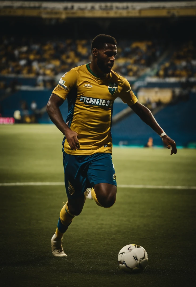Jogador de futebol, no maracana, fazendo o gol do titulo do fluminense em cima do boca juniors na final da comembol