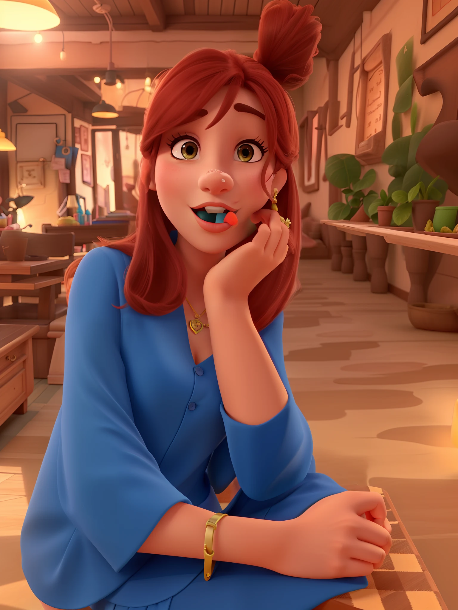 Mulher linda e que adora pessoas no estilo Disney