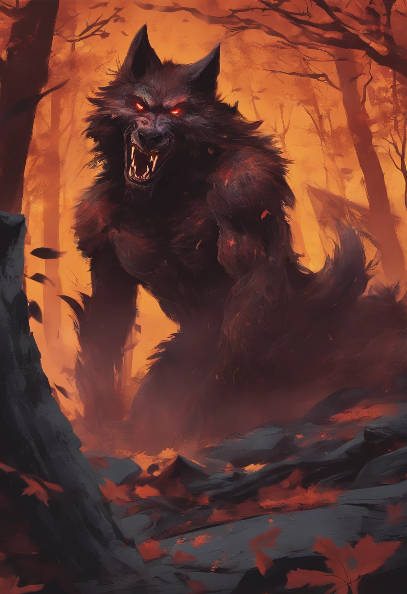 Werewolf book cover enemies to lovers fall colors