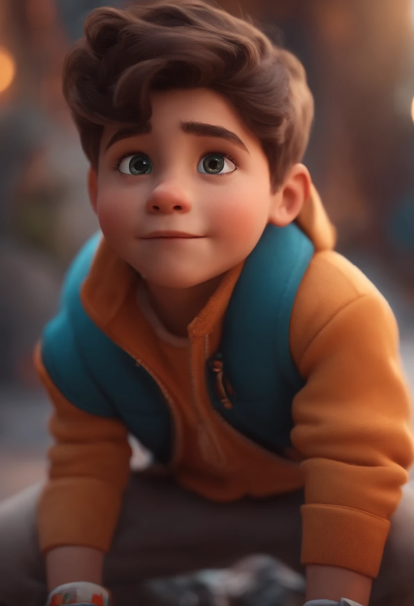 Image of a boy for a story in a YouTube video in Pixar format, He's the ****** allabester, He's the class leader, He's outgoing, Playful and gets up for a lot of things