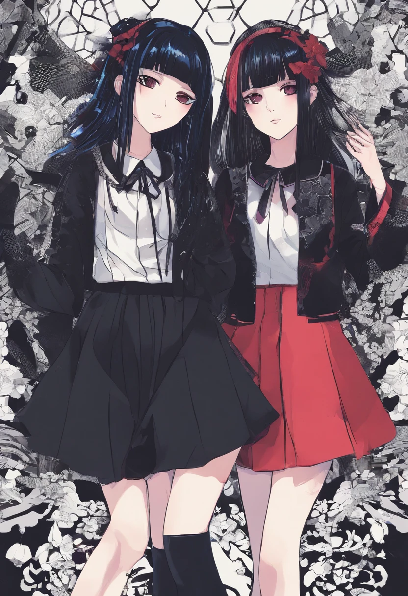 two goth girls showing off their feet