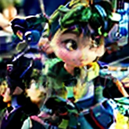 tall, with dark eyes, green uniform, short black hair