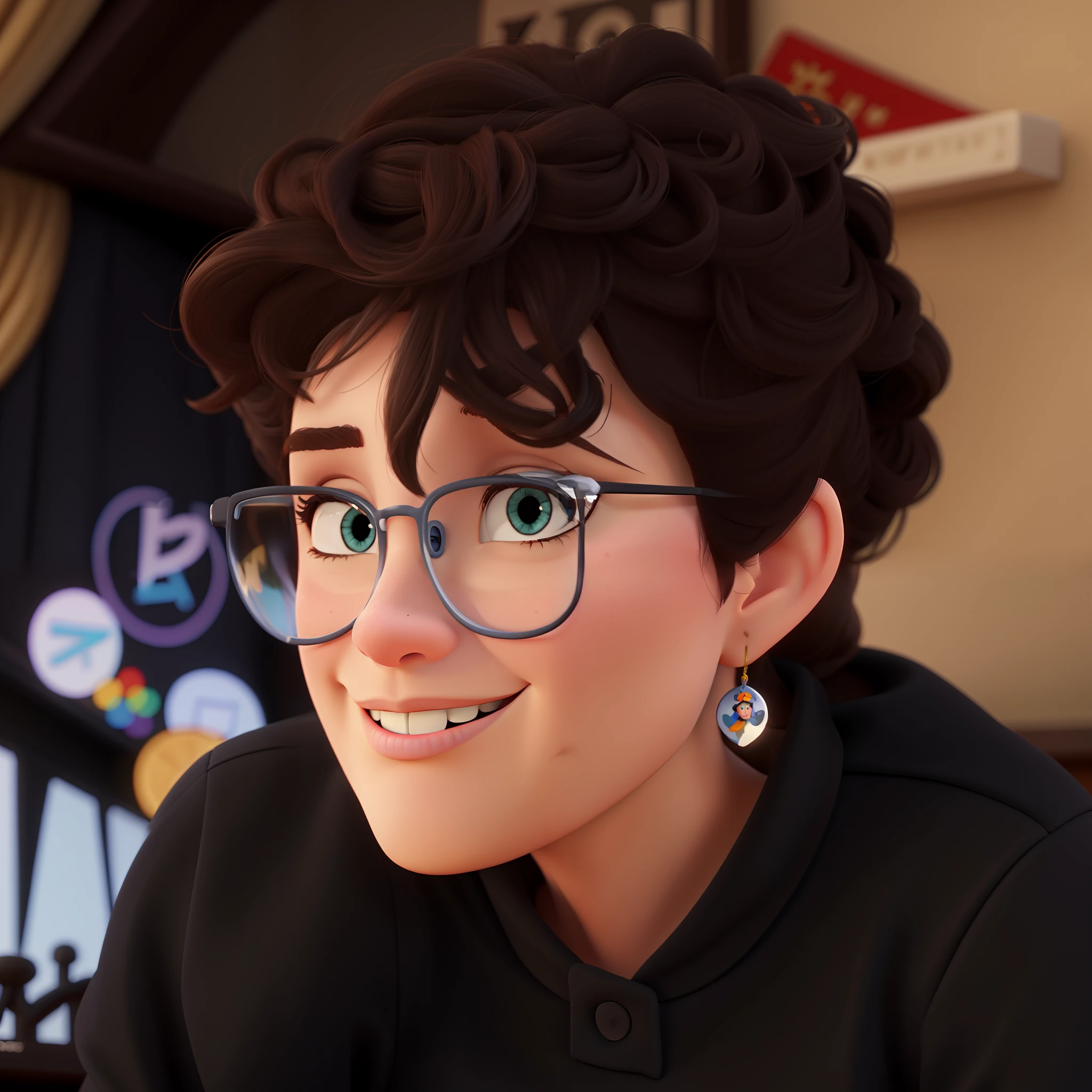 a white woman disney pixar style, high quality, best quality