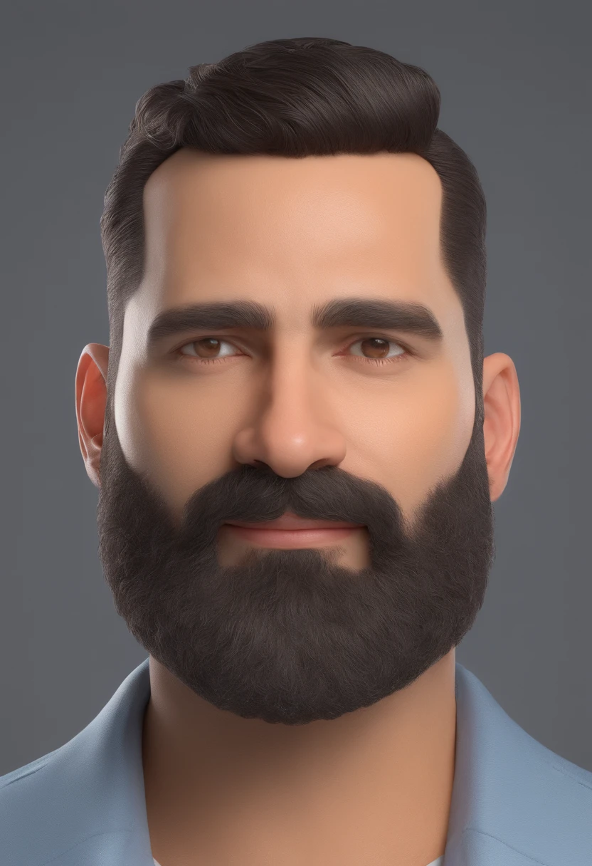 homem, pardo, cabelo curto, 30 anos, leve barba curta, feliz, grisalho