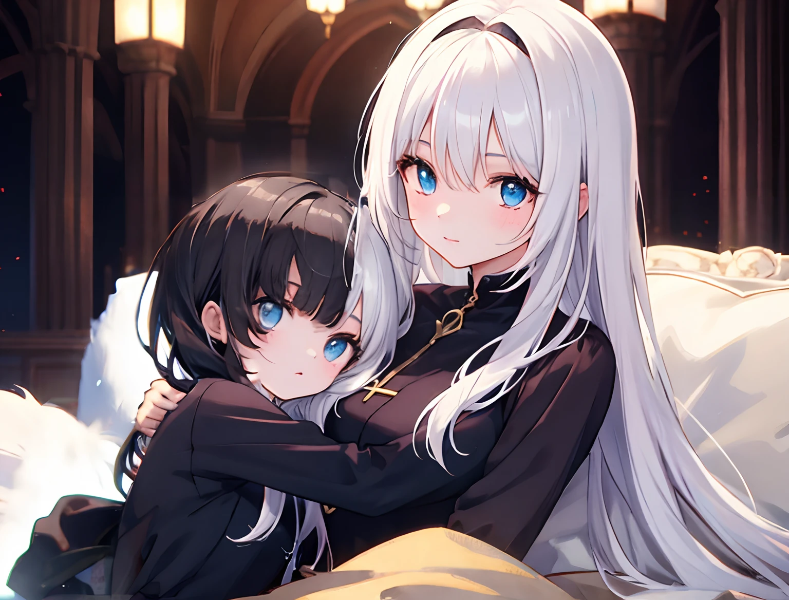 black long hair