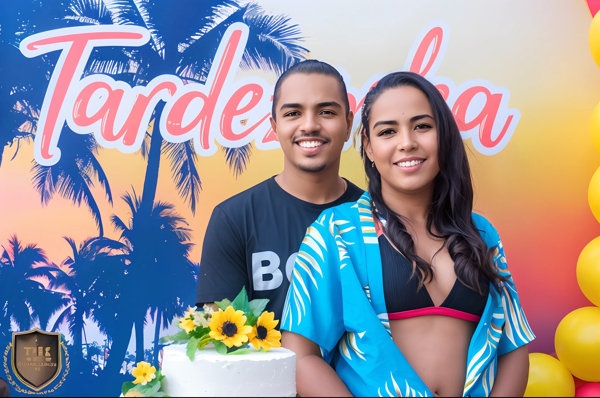 there is a man and woman standing next to a cake, Malika Favre, Caroline Gariba, Carmelo Blandino, Antecedentes complexos, Directed by: Andrée Ruellan, Carnaval de Barranquilla, by Amelia Peláez, Directed by: Maximilian Cercha, Directed by: Alexander Fedosav, Directed by: Luis Miranda, Directed by: Ric Estrada, andrea rocha
