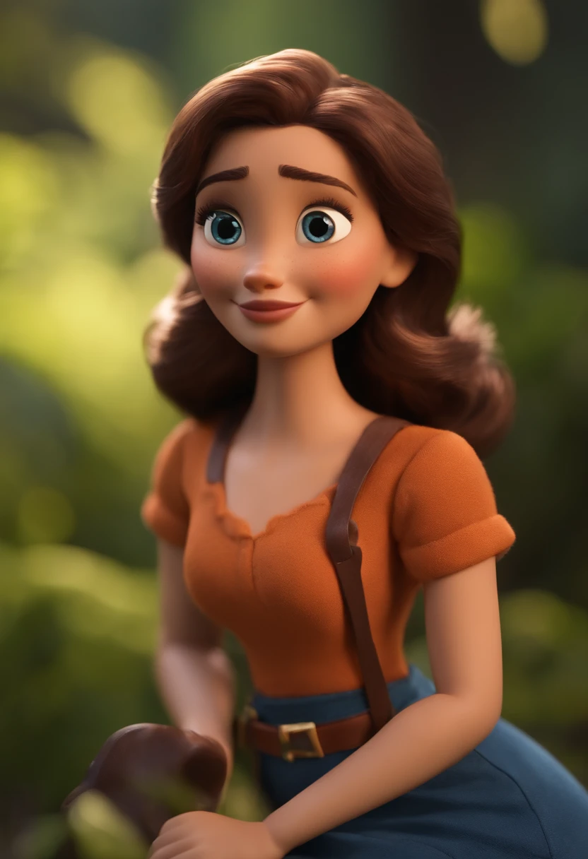 Garota, estilo disney, tom de pele: claro: Cabelo: marrom escuro, liso, medium, penteado para o lado direito. camisa: social, Cor preta. Fundo: Gray and white gradient,Comemorando, Hands raised, sorrindo, feliz, (estilo pixar) (obra-prima:1.2) (bokeh) (melhor qualidade) (pele detalhada) (textura detalhada) (8k) (claymation) (cinematic lighthing) (foco nítido