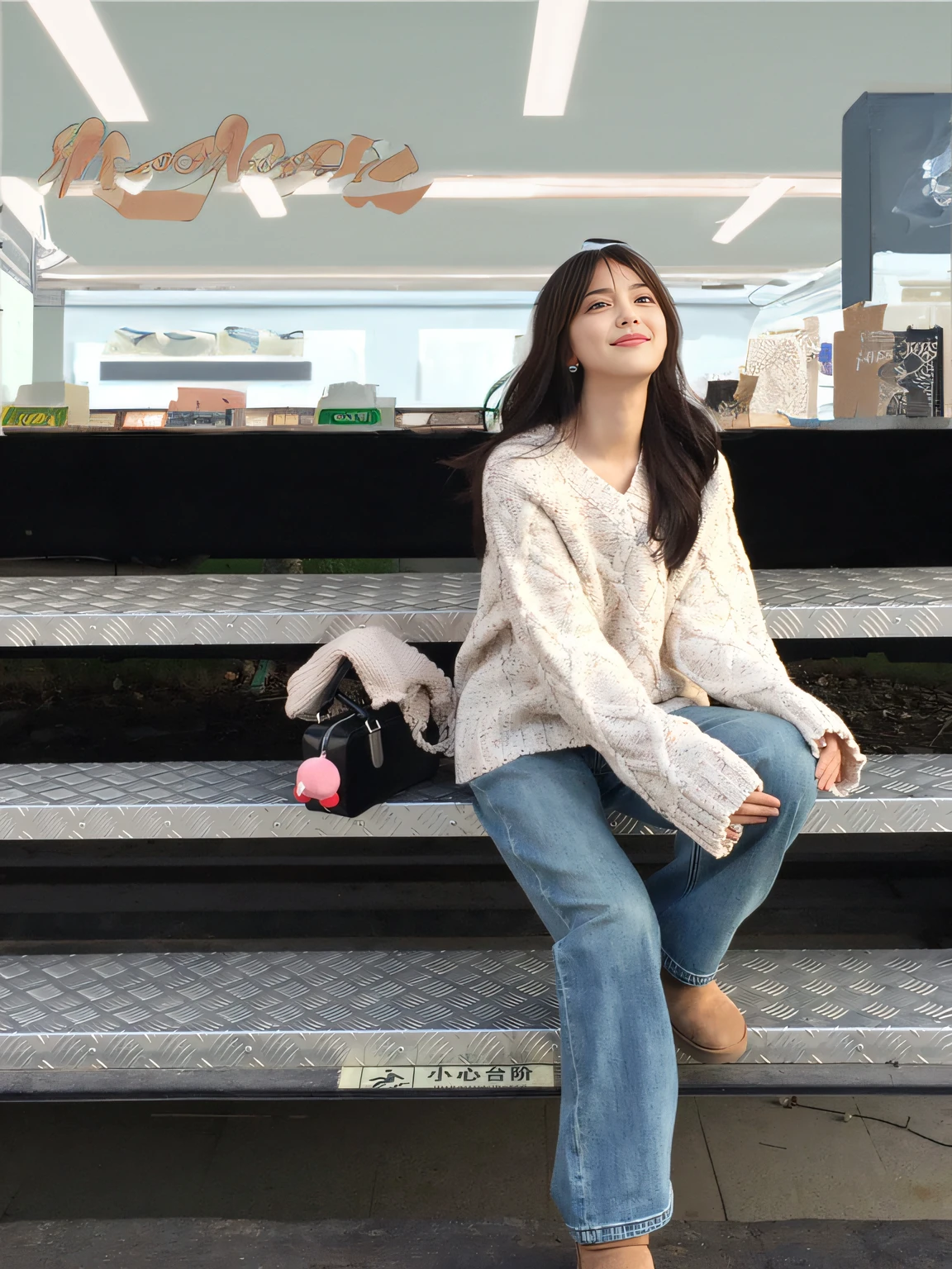 Best quality,(Masterpiece:1.3),Ultra-detailed,Unity 8k wallpaper,
shopping mall,counter,Shop,goods,Paper bags,