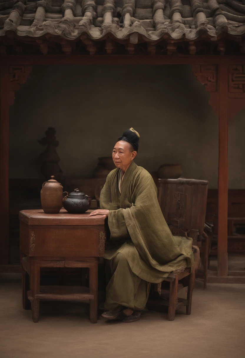 There is a green and gold teapot with a gold lid, pot, author:Cheng Zhengkui, by Ni Yuanlu, Song Dynasty, author:Tan Yang Kano, Dongsen bronzeware, author:Shen Zhecai, Ancient sword, author:Wang Jian, author:Yuan Yao, author:Ann Text, (fantasy), Chinese art