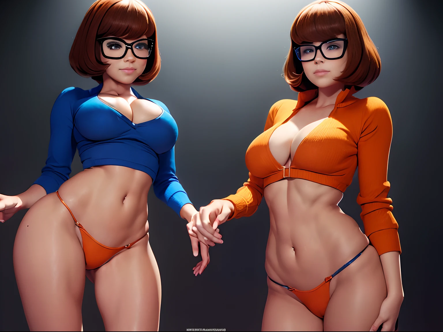 (((velma dinkley)))8k,((scooby doo))(((Amazing tits)))caliente, hermosa,((Hornie)),(((sueter naranja)))((tiene lentes)))8k, hiperrealista todo como un motor irreal trazado de rayos render ((estilo humano hiperealista)),(((Empty dark background))). hiperrealista todo como un motor irreal trazado de rayos render estilo humano realista ,(((Empty dark background)))., Suavemente iluminado, Intimo exquisito detalle, foco nítido, intrincadamente detallado, rewarded photography, small-catchlight, bajo contraste, alta nitidez, facial-symmetry, profundidad de campo, cinematic background, Renderizado del motor irreal, Imagen central, dream-like, Suavemente iluminado, intimo, imagen de cuerpo completo ,cuerpo completo,((tetona)),((piernas torneadas)) perfect ass ecchi, hdri