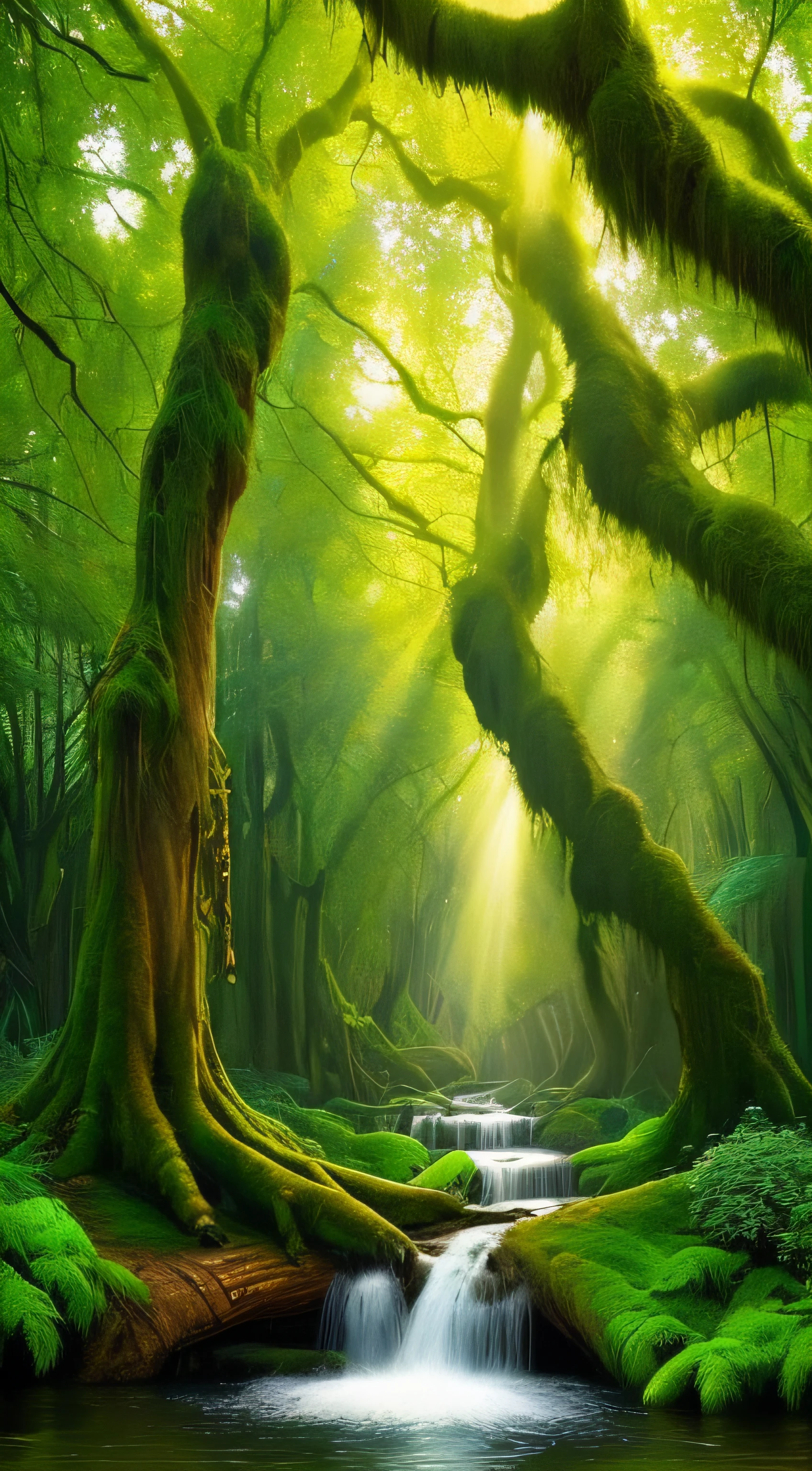 Enchanted Forest
Enchanting enchanted forest scenes, Sunlight shines through the dense canopy of ancient trees, Create magical games of light and shadow. The forest is full of life、otherworldly plants, Flowers of all colors are in full bloom. Mossy rocks and fallen logs add to the charming atmosphere, And the gentle sound of the wind and the murmuring of the stream in the distance create a serene and mysterious atmosphere. The scene comes to life,meticulous attention to detail, Capture the essence and intrinsic charm of nature's beauty.