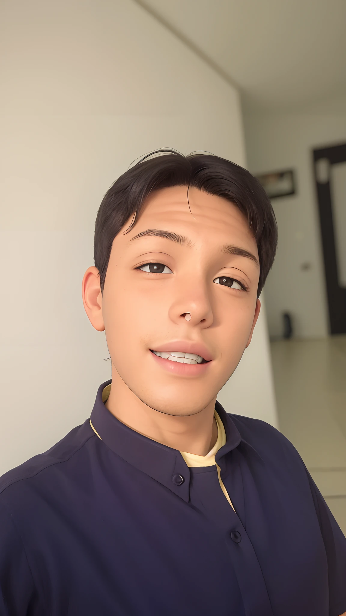 garoto de ,camisa basica preta,camisa black,(melhor qualidade: 0,8), Perfect anime illustration, Retrato em close-up extremo de um garoto,Retrato de Arte Digital,melhor qualidade),(alta qualidade)fundo luminos
