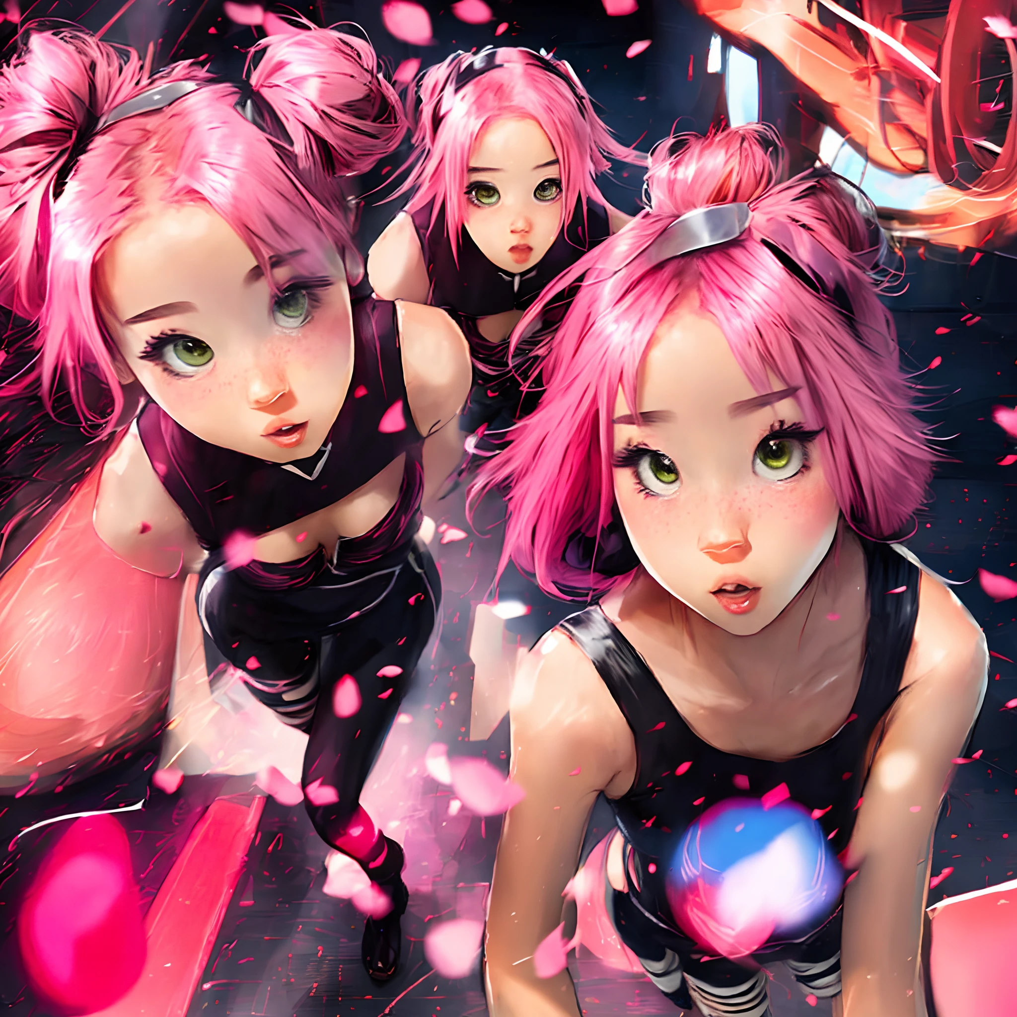 Cute Twin Tails Pink Hair