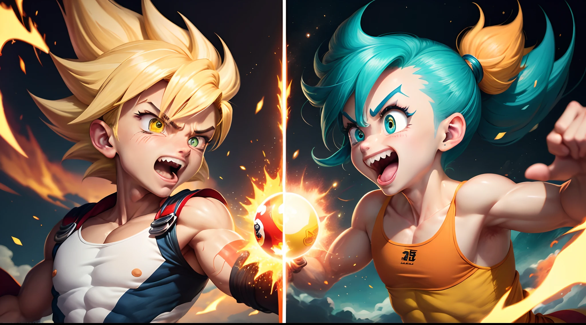 gumball se transformando em super sayajin mui
