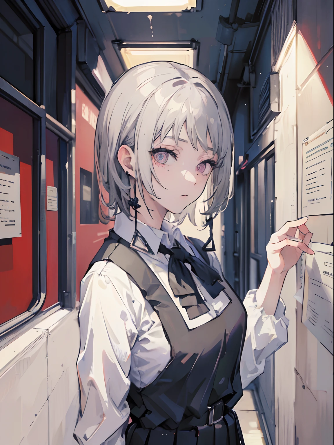 (masterpiece, top quality, best quality,official art, beautiful and aesthetic:1.2),(1girl:1.3), gray hair,