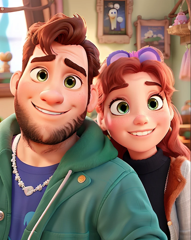 romantic couple, igual aos filmes Disney Pixar com a Img2Img