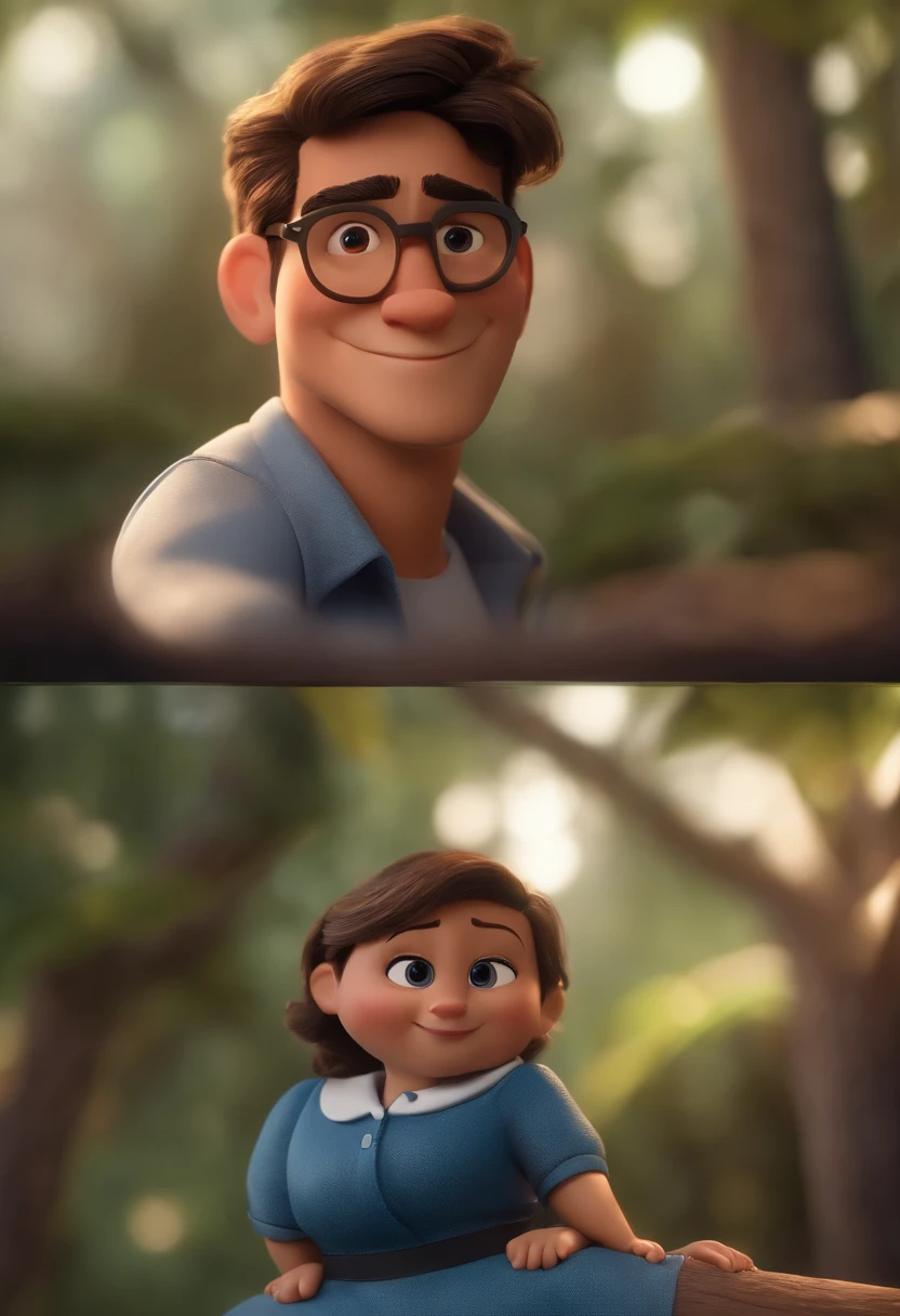 Garoto, estilo disney, tom de pele: claro: Cabelo: marrom escuro, liso, curto, penteado para o lado direito. camisa: social, Cor azul. Fundo: Gray and white gradient,Comemorando, Hands raised, sorrindo, feliz, (estilo pixar) (obra-prima:1.2) (bokeh) (melhor qualidade) (pele detalhada) (textura detalhada) (8k) (claymation) (cinematic lighthing) (foco nítido