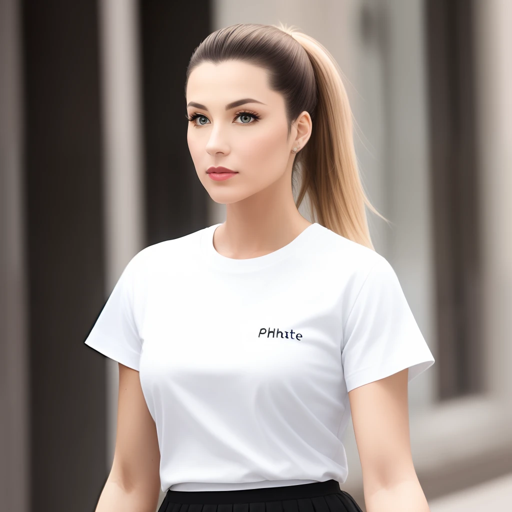 Phate maintains an appealingphysical appearance with a slender figure, flowing hair, and captivating hazel eyes.she keeps her hair in a ponytail and opts for a long black or blue skirt paired with a white t-shirt