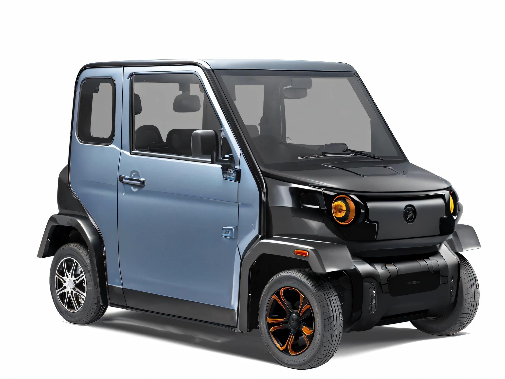 A four-wheel electric vehicle, simple industrial design style, high definition, ultra fine,HD, grey background, science fiction, realistic, simple background, still life, gradient background, non-humanoid --ar 16:9 --v 5.2