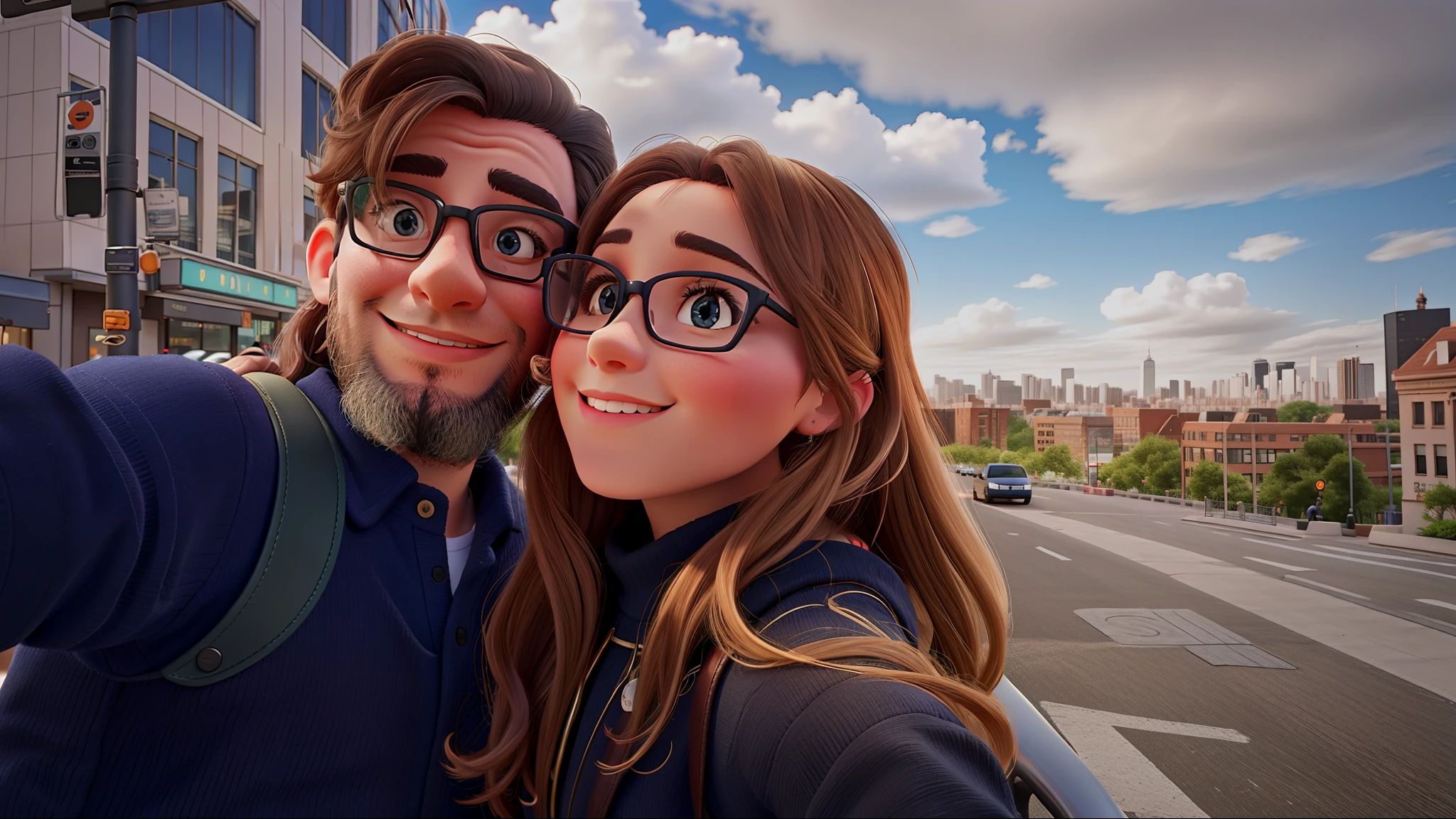 A selfie in the city
