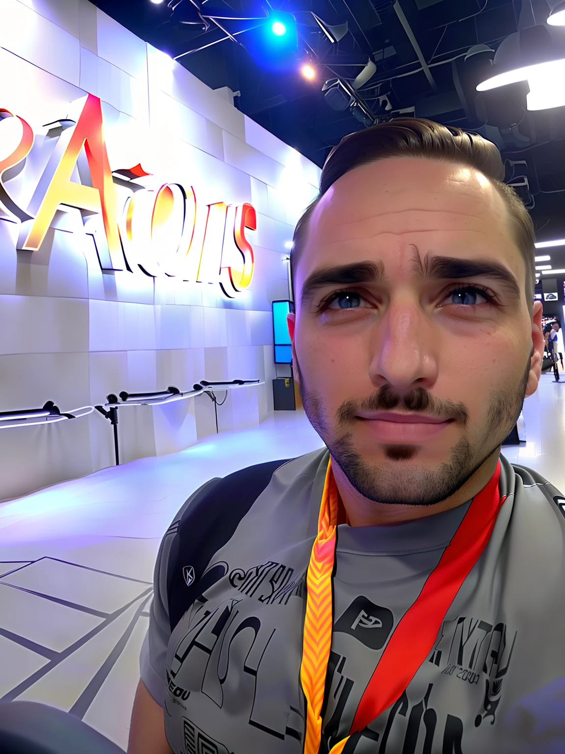 Estilo Pixar. Cabelo e barba grande. Olhos e cabelo castanho.